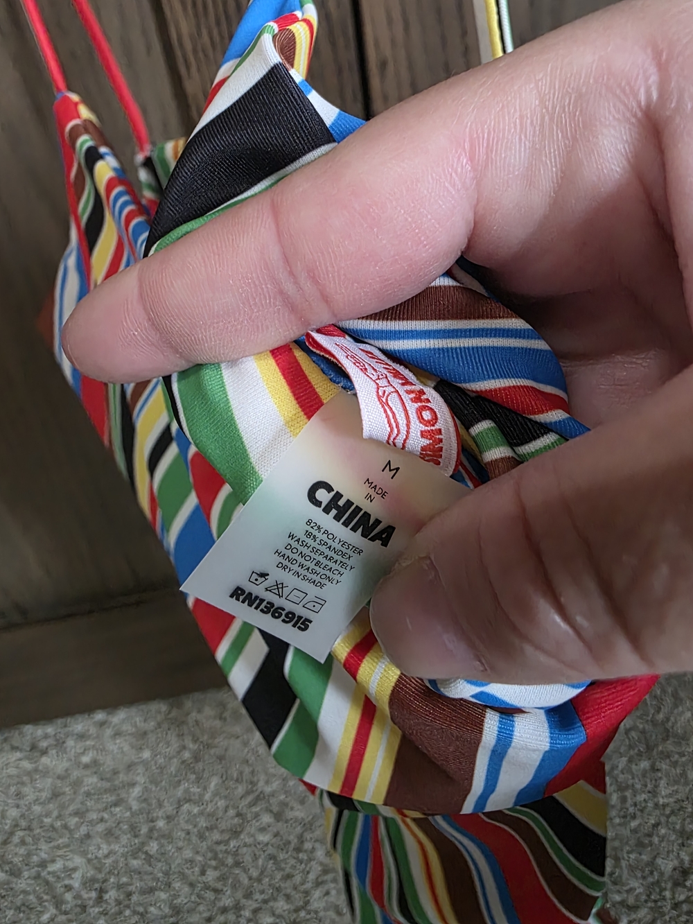 NWOT Simon Miller Rainbow Striped One-Piece Swimsuit - Picture 4 of 4